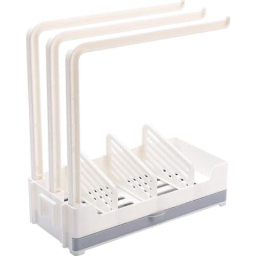 Kitchen Dishcloth Holder Towel Rag Hanger Sink Sponge Rack Shelf for Bathroom Dish Cloth Drain Organizer