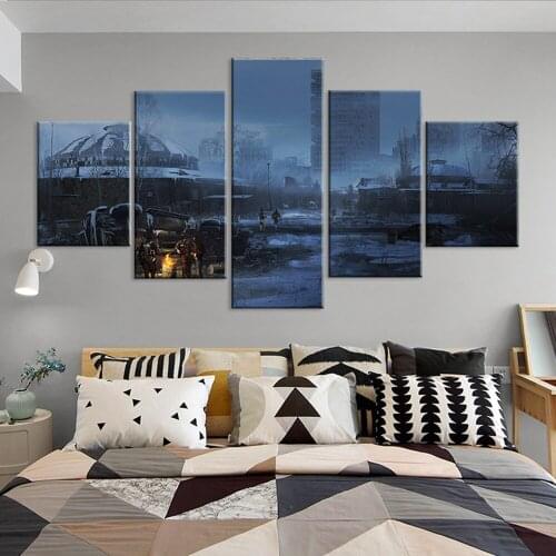 Home Decor Modular Canvas Picture 5 Escape From Tarkov Game a living room Poster Home Canvas Painting Wholesale