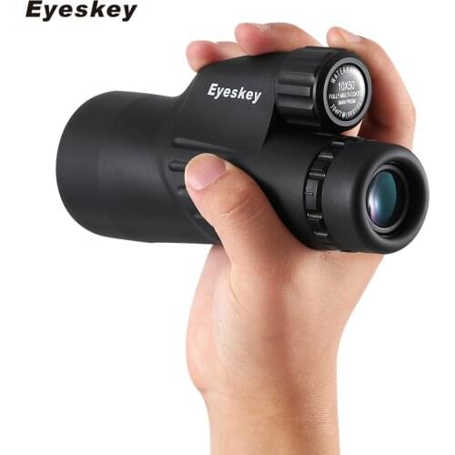 Powerful Monocular 10X50 HD Telescope with Rangefinder Reticle Nitrogen waterproof monocular Scopes for Hunting Camping Concert