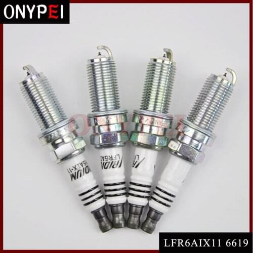 Set 4 LFR6AIX11 6619 Iridium IX Spark Plug For BMW Subaru Volvo Yamaha Toyota LFR6AIX11-6619