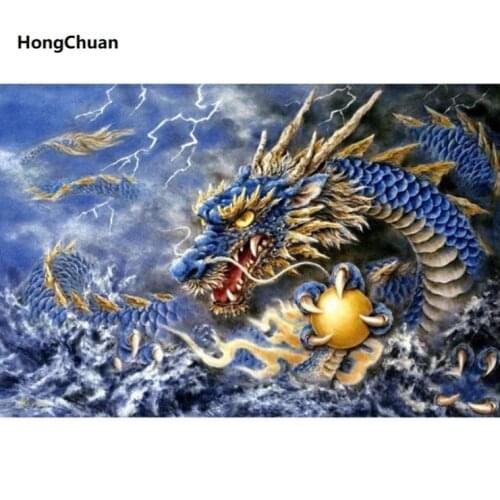 Chinese Dragon Mural 5D DIY Square/Round Diamond Painting Mosaic Cross Embroidery Handicraft Home Decoration Christmas Gift