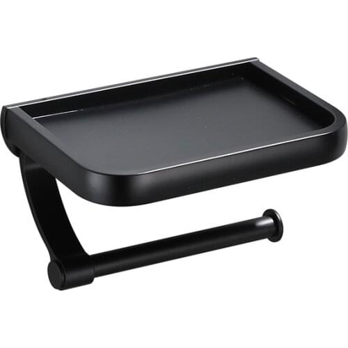 1PC Wall Mounted Toilet Paper Holder Tissue Paper Holder Toilet Roll Dispenser With Phone Storage Shelf for Bathroom Accessories