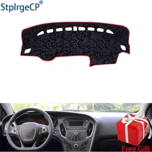 Rose Pattern Non-slip Car Dashboard Cover Dash Mat Pad DashMat ANti-UV Car Sticker for GAC Trumpchi GA3 GA3S 2013-16 Car Styling