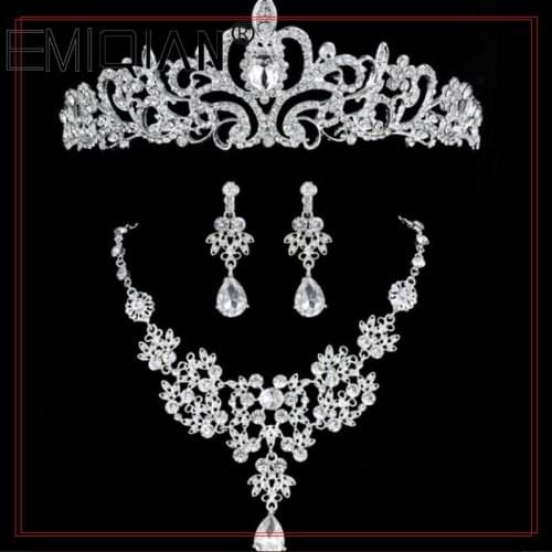 New Bridal Classical Couronne De Mariage Crowns Luxury Elliptical Zircon Wedding Party Big Crown For Women