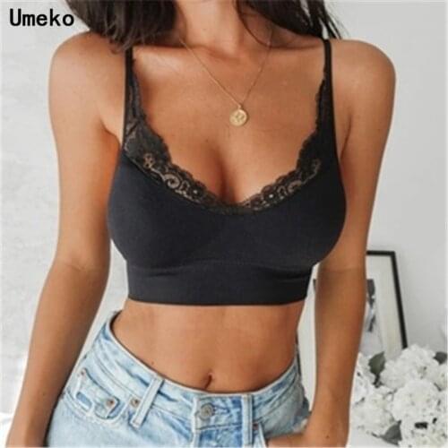 Umeko 2020 New Women Fitness Lace Sports Bra Seamless Running Jogging Gym Bra Bustier Mesh Underwear Push Up Seamless Top Bras