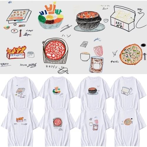 New Korean K Pop Kpop STRAYKIDS Member Hand-painted Food Print T Shirts K-pop STRAY KIDS White Tshirt Women Streetwear Shirts