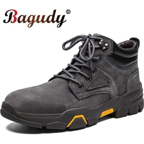 2019 New Men Plush Warm Casual Sneakers Fashion Winter Leather Men Snow Boots High Quality Mens Motorcycle Boots Big Size 39-48