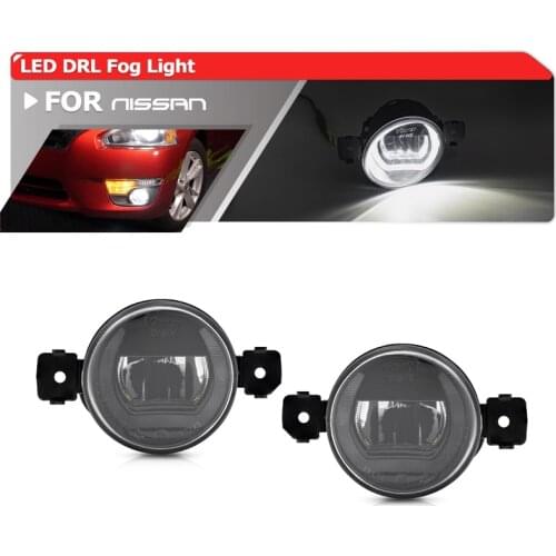 Fits For Nissan Maxima Altima Sedan Coupe Versa Pathfinder X-Trail T32 DRL Halo Front Led Driving Fog Light Assembly Kits