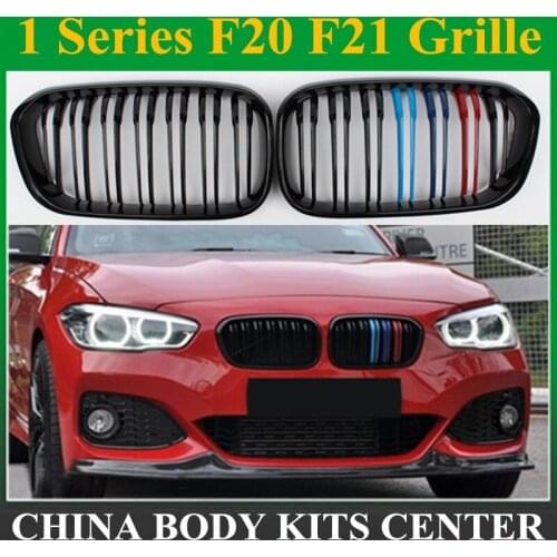 F20 LCI carbon fiber and ABS front bumper grille for BMW facelifted F21 120i 118i 118d 116i M135i 2015 - 2019