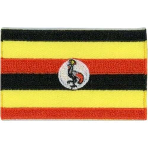Uganda Country Patches Made by Twill with Heat Cut Broder and Iron On Backing Accept Custom MOQ50pcs free shipping by Post