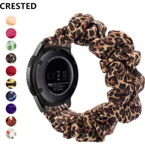 Scrunchie Strap For Samsung Galaxy watch 46mm Gear S3 Frontier band 20/22mm bracelet Huawei watch GT/2 strap 46 mm 42mm/active 2