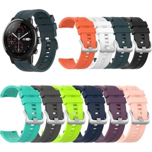 22mm Silicone Watch Band Strap for Huami Amazfit Stratos 2 2S 3 for Huami PACE /GTR 2 GTR 47mm Replacement strap