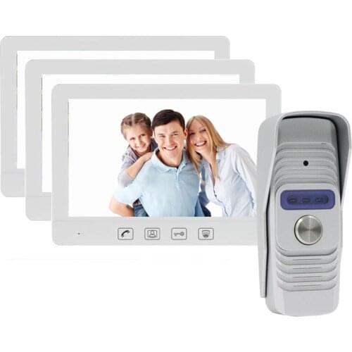 ZHUDELE Luxury 10.1" Color Monitor Door Bell Interphone Video Intercom Infared LED IR Camera Home Door Phone hands- Free monitor