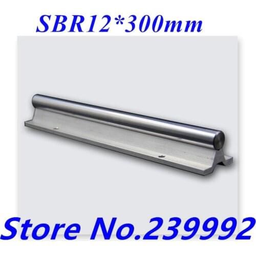 SBR12 300mm round linear guide SBR12 Length 300 mm sbr linear bearing supported rails Rail cnc parts