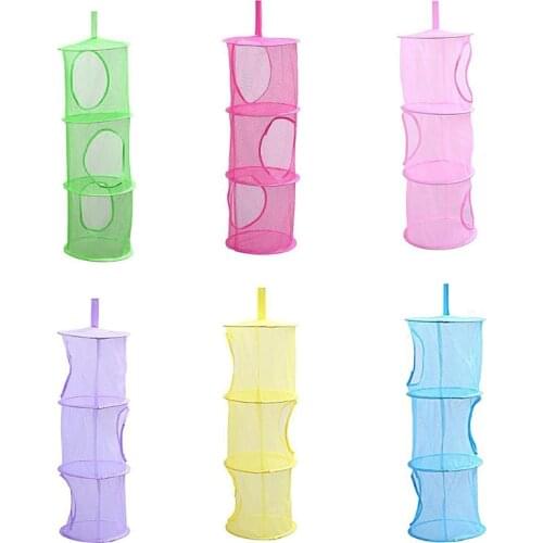 3 Shelf Net Kids Toy Organizer Bag Home Mesh Hanging Storage Bedroom Wall Door Closet