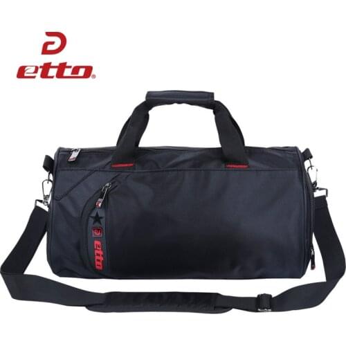 Etto Waterproof Gym Bag Fitness Training Sports Bag Portable Shoulder Travel Bag Independent Shoes Storage Basketball Bag HAB011