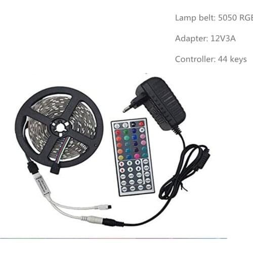 5M 2835 300Leds Waterproof Led Strip Light DC12V 60Leds/M Fiexble Light Led Ribbon Tape Home Decoration +44key+2A Adapter