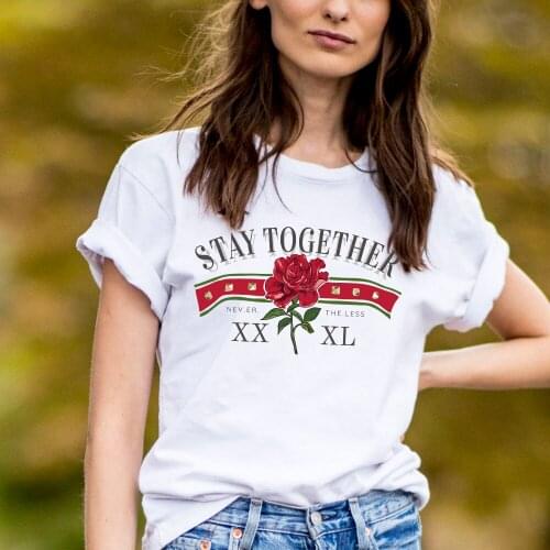 2019 New Floral Printed White Custom t shirts Aesthetic Designer Short Sleeves Plus Large Size Women Top&Tees