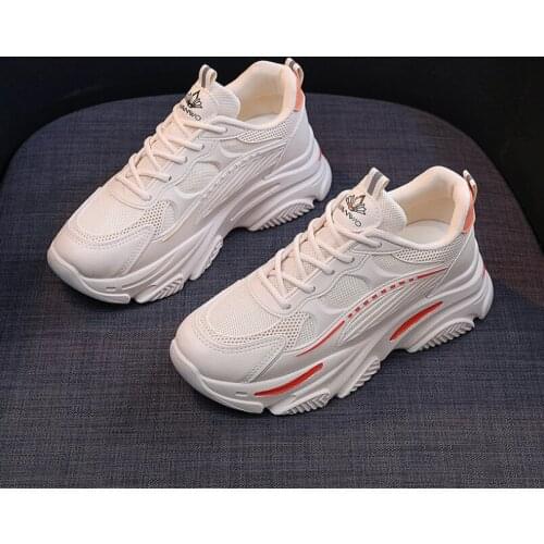 Womens Shoes 2021 Sports Shoes High Quality Lace-Up Round Toe Sneakers Women Flats Shoes Zapatillas Mujer Tenis Feminino