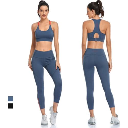Gym Clothing for Woman Yoga Fitness Sets 2 Piece Wear Leggings Sport Suit Work Out Top Active Sportswear Outfit Sports Suits