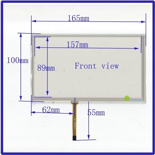 ZhiYuSun165mm*100mm the line from left 62mm Compatible 7inchTouch Screen for GPS GLASS for tble compatible USE gps touch glass