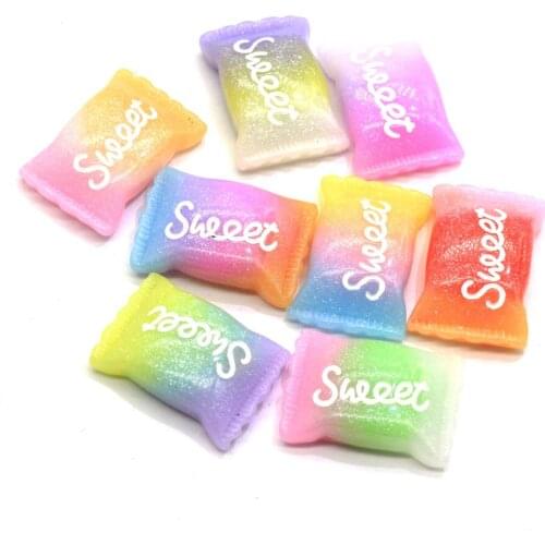 100/50pcs Resin Mixed Sweet Candy Charms Artificial Food Parts Jewelry Making Accessory Home Table Decor
