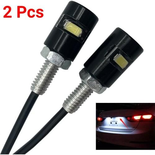 2Pcs 12V LED 5630 SMD Car Number License Plate Lights Lamp Auto Rear Tail Front Screw Bolt Bulbs Lamps Eagle Eye Light