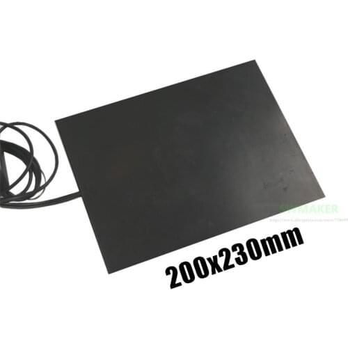 150W 200x230mm 3D Printer Heat Bed Silicone Rubber Heater 200*200mm Electric Heating Pad