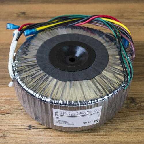 1500W 220v to dual 70v two sets + single 12v three sets of pure copper wire high power power toroidal transformer, 190 *75mm