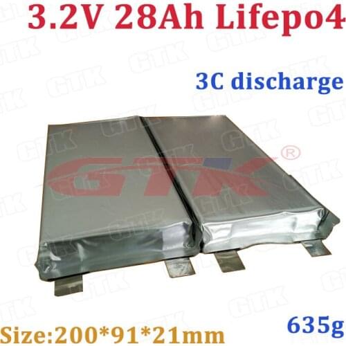 4pcs Lifepo4 3.2v 28ah lifepo4 rechargeable battery 2191200 diy for battery 12v 24v 36v fishing boat kit battery scooter etc