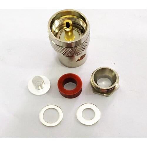 5pcs UHF PL259 Male Clamp Connector for RG5 RG6 LMR300 5D-FB 50-5 RF Coax Coaxial Cable