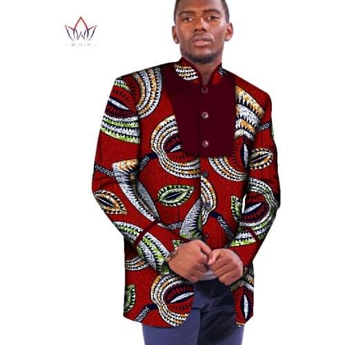 African Jacket For Men African Long Sleeve Mens Top African Clothing Dashiki African Print Blazer Men Outfits WYN345