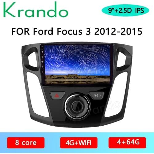 Krando Android 10.0 9" For Ford Focus 3 2012-2015 Car Radio Player Gps Navigation Multimedia system
