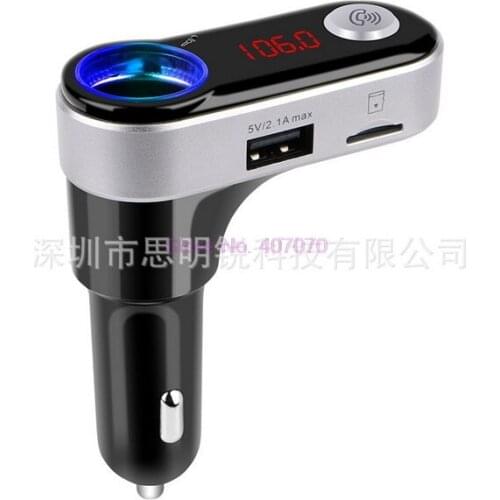 By DHL or Fedex 50pcs wireless FM Transmitter Car Mp3 Player Handsfree Bluetooth Car Kit Dual USB Charger BC09B Voltage Detector