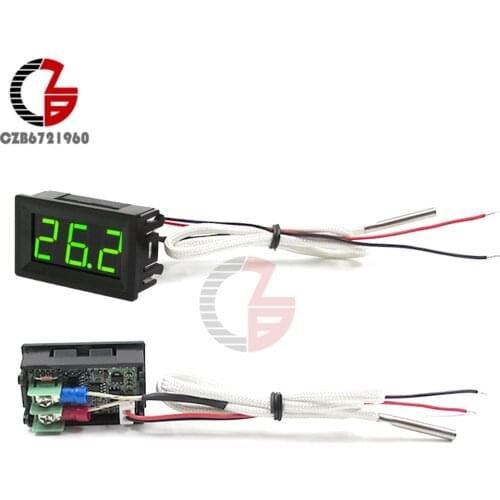 DC 12V B310 Green LED Digital Thermometer Aquarium Water Bath Freezer Temperature Tester Monitor Detector K Type Thermocouple