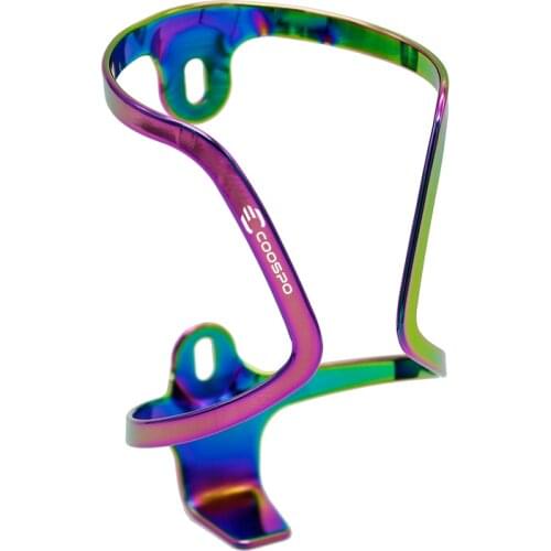 Coospo Bike Water Bottle Holder Colorful Road/Mountian Cycling Kettle Bracket Lightweight Aluminum Bicycle Bottle Cage Mount