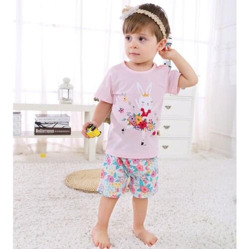 100% Cotton Childrens Sets Infant Kids Clothes Children Clothing Sets Summer Baby Girls Clothes DS19