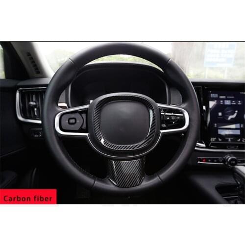 For Volvo S90 carbon fiber Steering wheel ring and U-shaped frame 2pcs