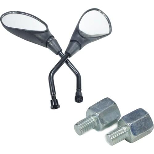 E0131 Side Rear View Mirrors For GS WY125 150CC Rearview Side Mirror Motorbike Scooter Pit Dirt Bikes Mirror Screw Holder Mount