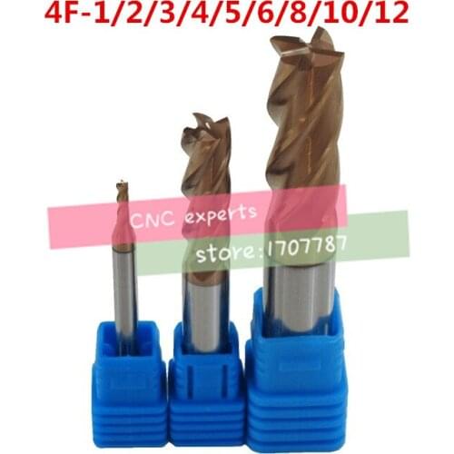 HRC60 4F-1/2/3/4/5/6/8/10/12 cnc cutter tool tungsten alloy milling cutter ,CNC machine, milling machine, CNC milling tools