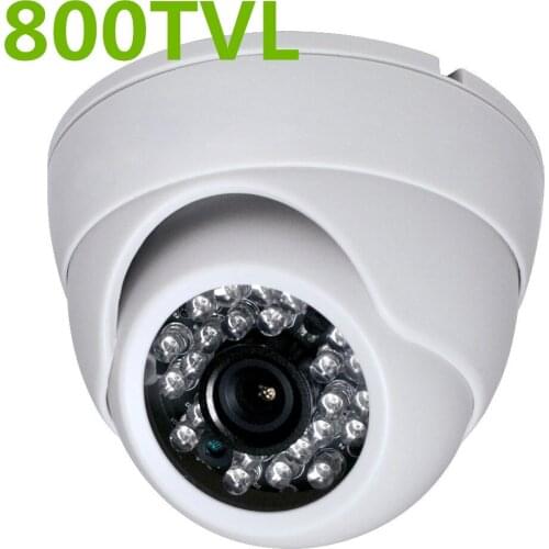 HD Cmos 3.6mm CCTV Home Security white IR Color night video Dome Camera 800TVL