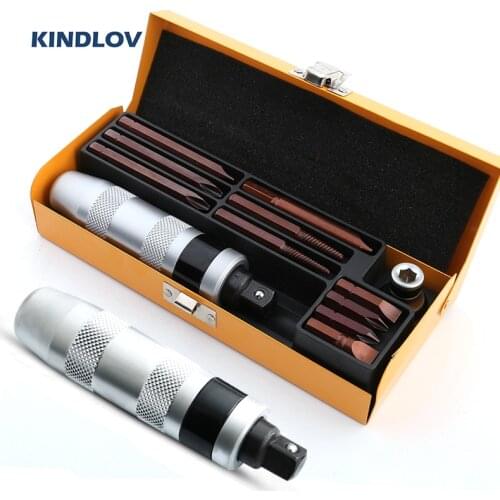 KINDLOV Impact Screwdriver Set Extractor For Repairing Screw Bolts Driver 12Pcs Slotted Phillips Screwdriver Bits Kit Hand Tools