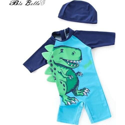 Dinsour Cartoon Kids Baby Swimwear Swimable Beach Bathing Suit Children Swimsuit Boys 2-6Years New Summer Bathing Swimsuit Boy