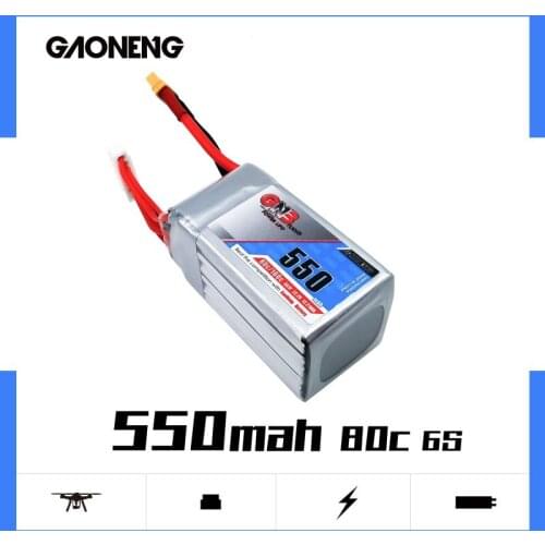 GAONENG GNB 6S 550mAh 22.2V 80C/160C Lipo battery XT30 or XT60 Plug for FPV Racing Drone RC Quadcopter Helicopter Parts