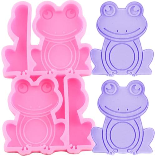 Frog Straw Topper Silicone Molds DIY Craft Keychain Epoxy Resin Mould Necklace Jewelry Mold Candy Fondant Chocolate Moulds