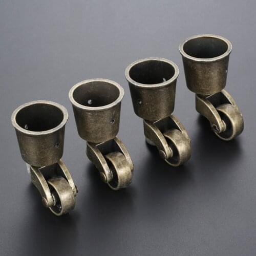 Universal Pulley Wheel Chair Sofa Cabinet Swivel Wheel Caster Vintage Swivel Round Cup Caster Furniture Hardware 4 PCS or 1 PC