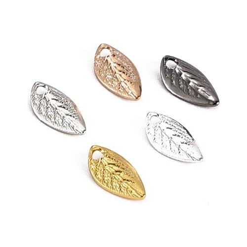 Copper leaflet antique hair accessories DIY handmade bracelet pendant accessories