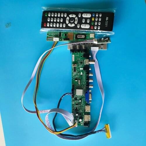 Kit For LP154WX4-TLCB/LP154WX4-TLCC 1280X800 TV VGA USB remote DVB-T2 DVB-T Controller board Digital HDMI Panel 30pin 1 CCFL LCD