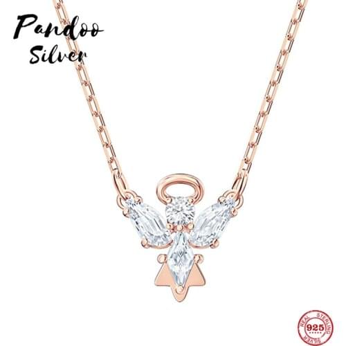 Fashion Charm Sterling Silver Original 1:1 Copy, Lucky Little Angel Wild Clavicle Chain Necklace Female Luxury Jewelry Gifts