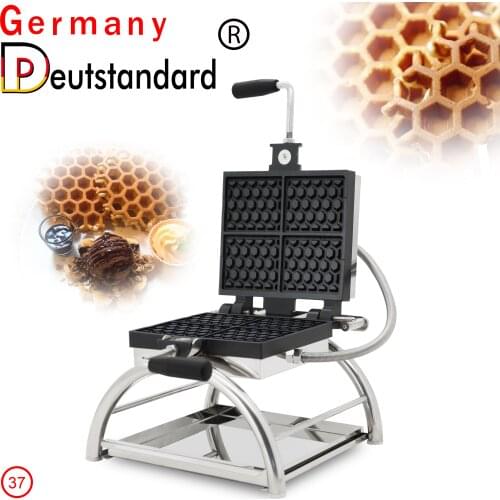 New Design Popular Waffle Maker 4 Slice Commercial Non-Stick Electric Honeycomb Shape Waffle Making Machine With High Quality